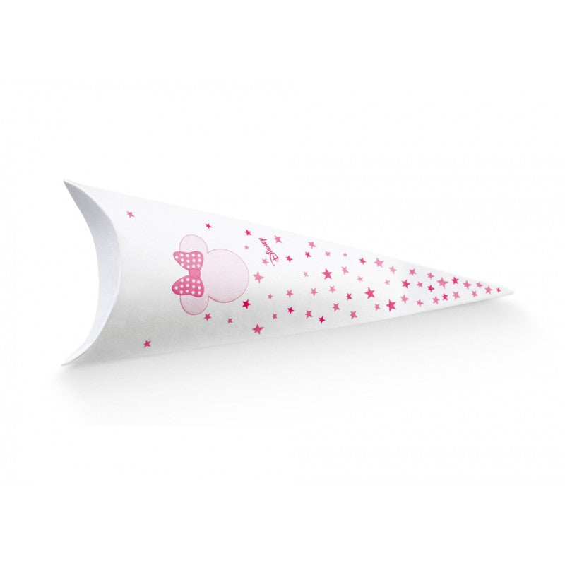 Scatolina Nascita Bimba Cono Disney Minnie Stars Rosa