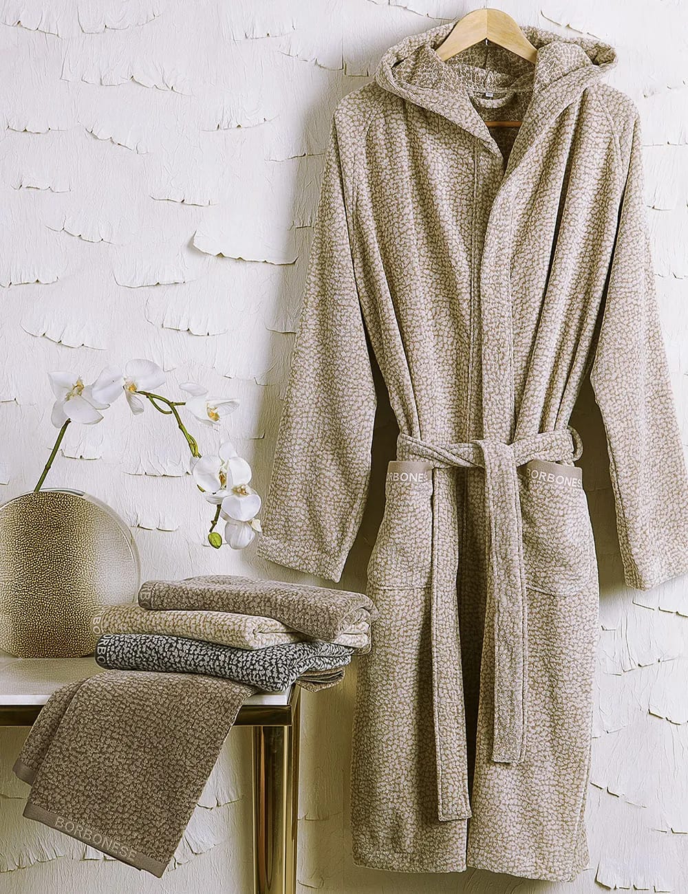 Accappatoio Borbonese Twist Op Spugna di Cotone