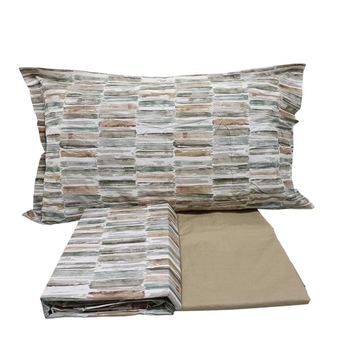 Completo Lenzuola Acquarello Singolo Percalle di Cotone