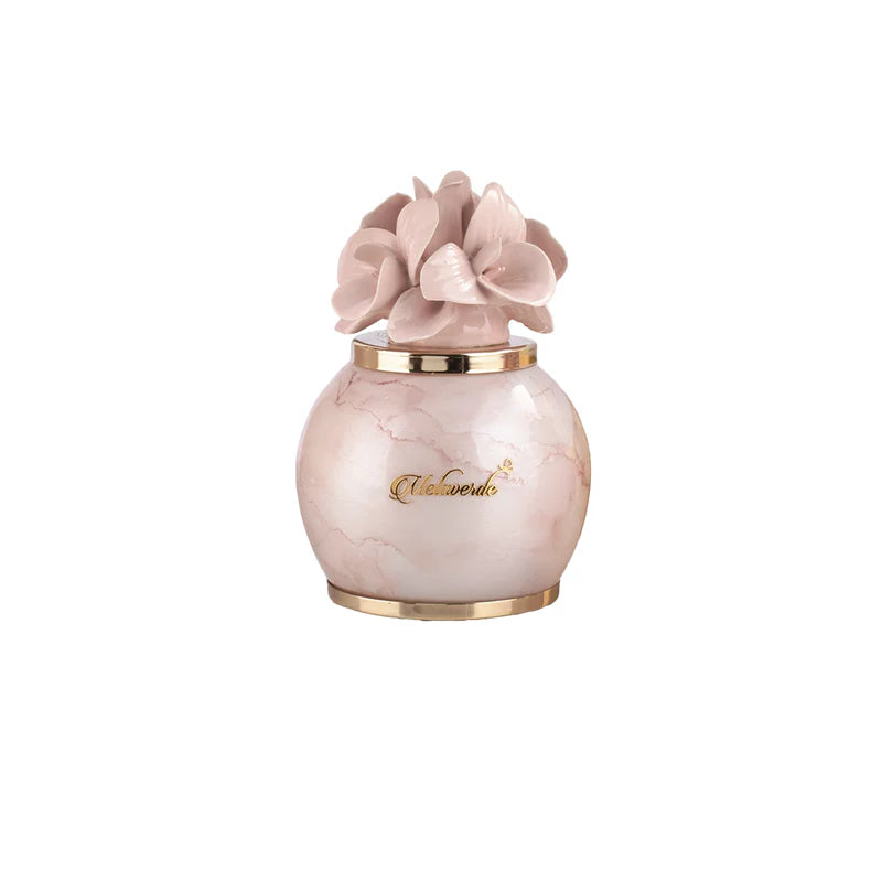 Lampada Media Melaverde Orchidea Rosa  Porcellana