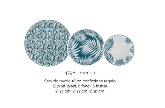 Servizio Tavola 18 pezzi Evviva 4798 – Collezione Merida Ottanio