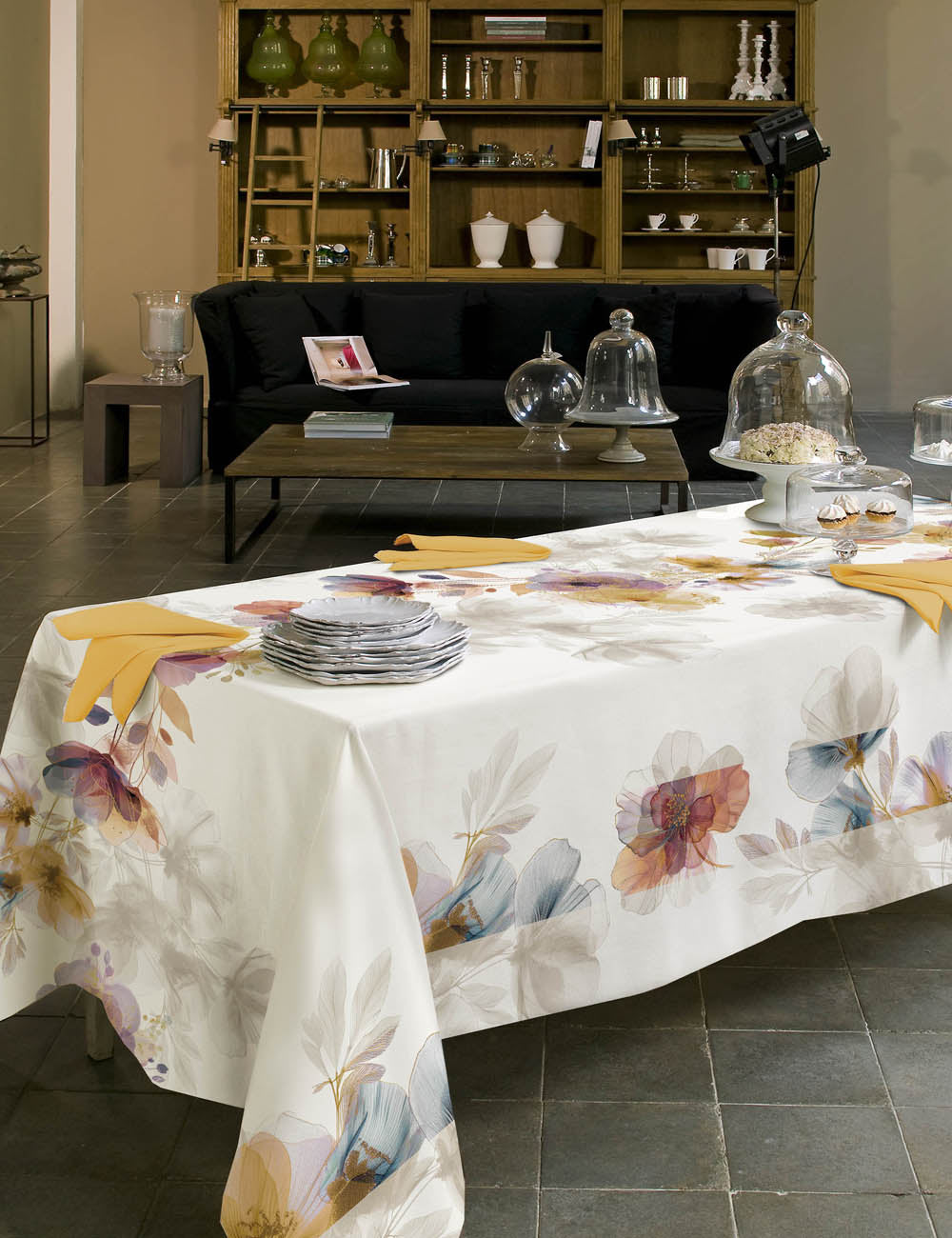 Tovaglia da Tavola x18 Tessitura Randi Yumi – 100% Cotone Panama – Stampa Digitale – 150x360 cm