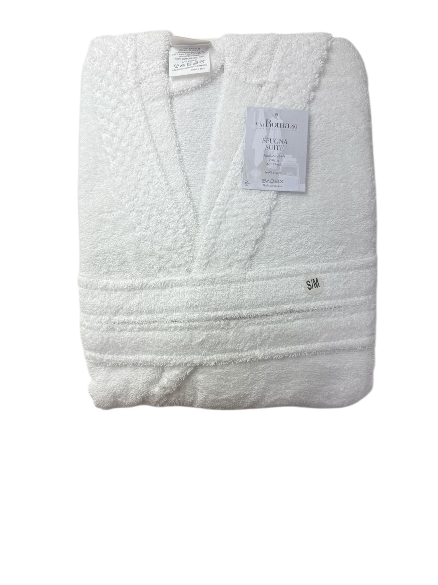Accappatoio Via Roma 60 Check L/XL Spugna di Cotone