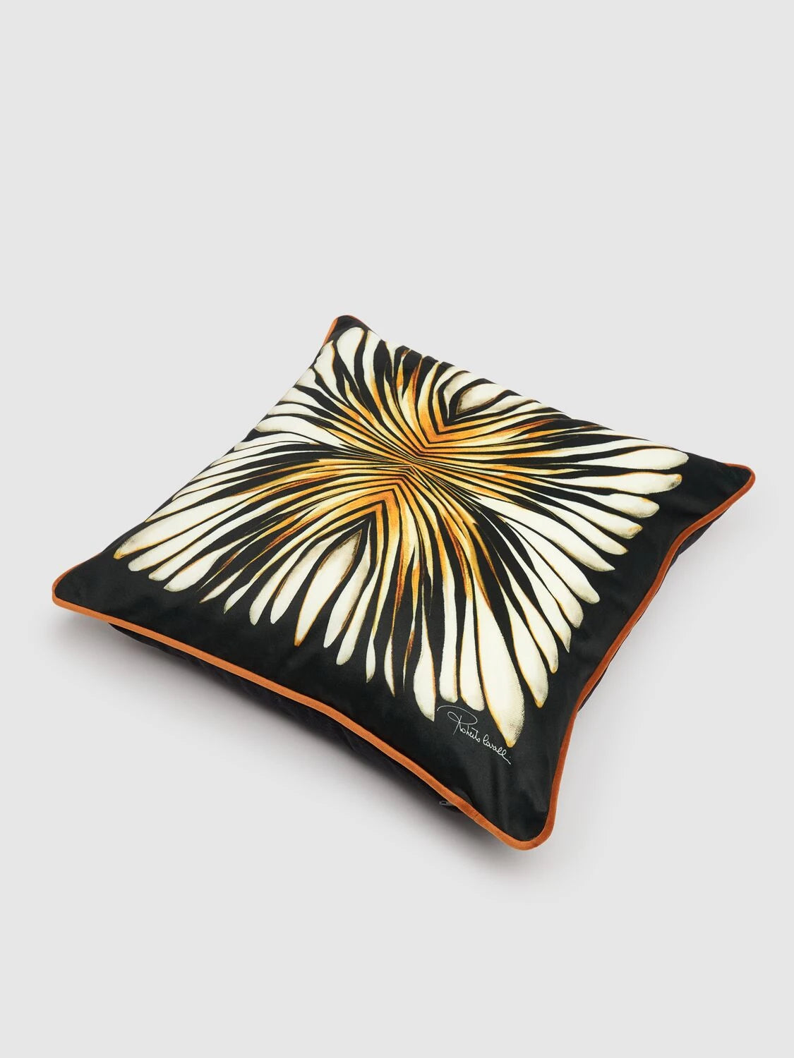 Cuscino Roberto Cavalli Ray Of Gold 40x40 cm Raso di Cotone