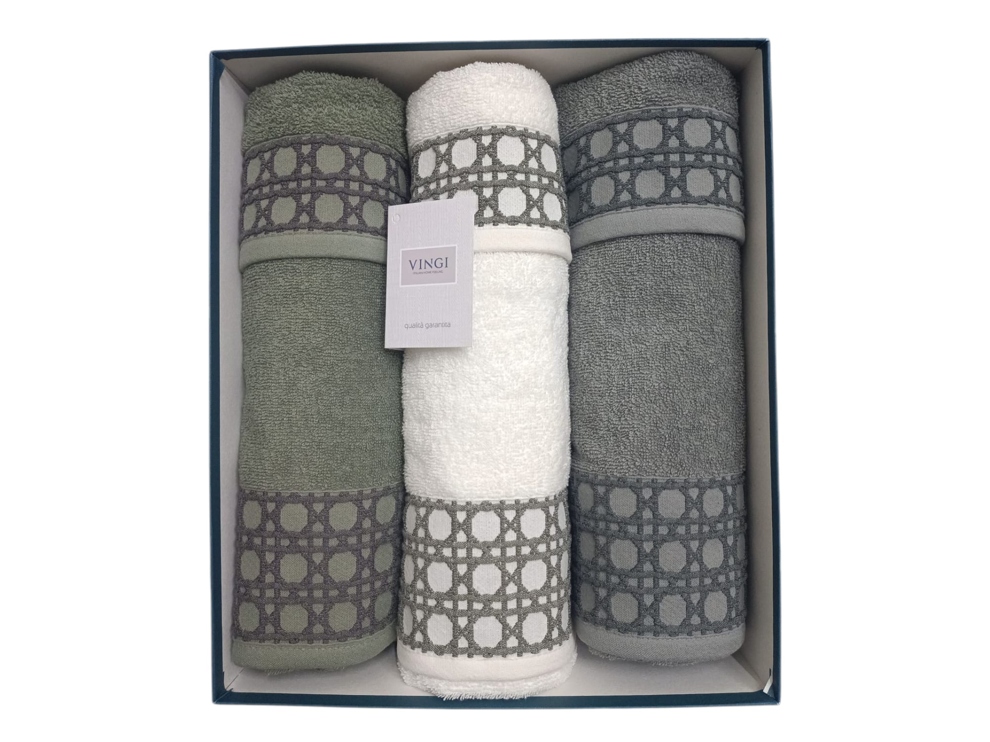 Set Asciugamani 3+3 Vingi Petra  Spugna di Cotone