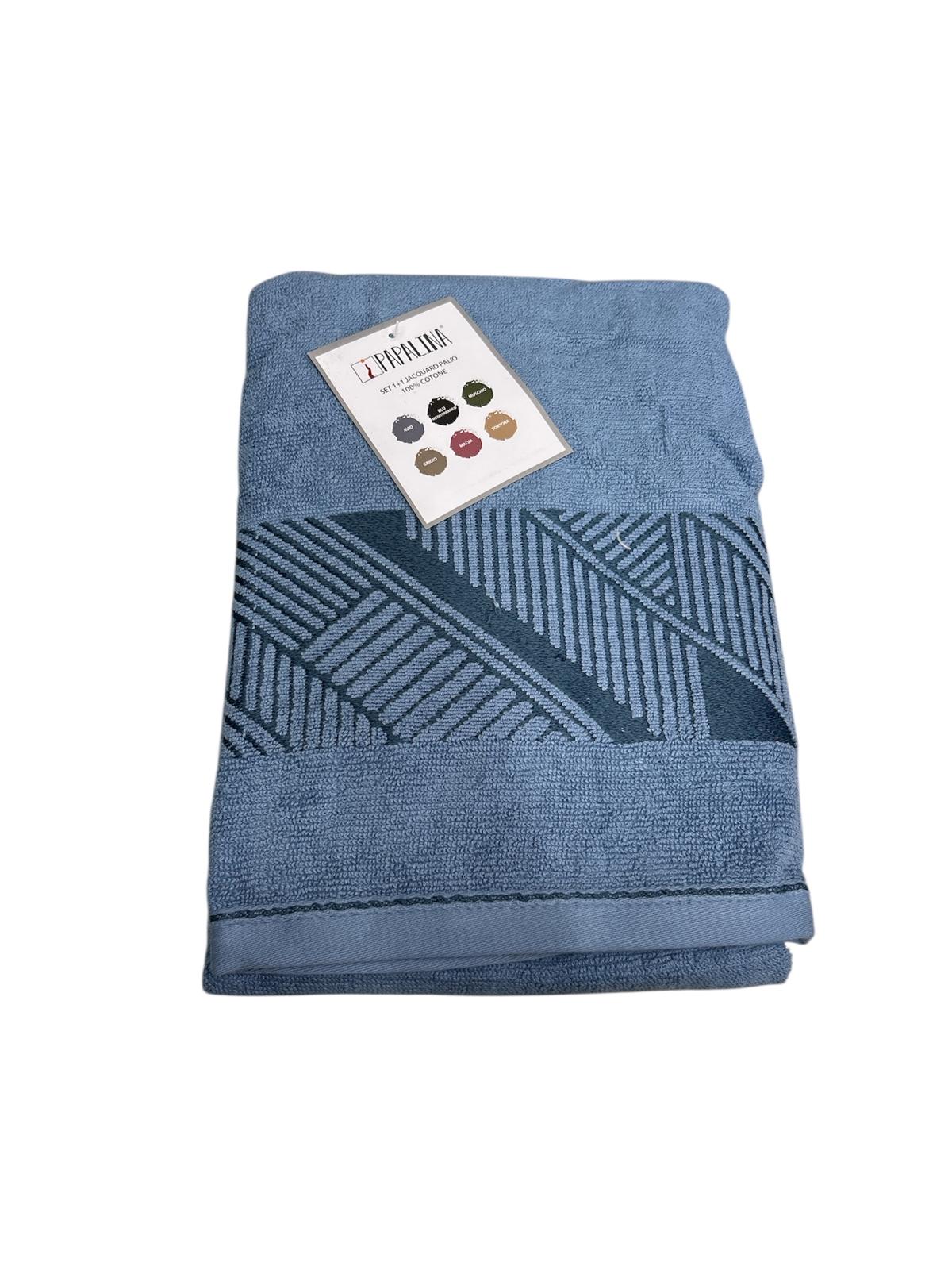 Set Asciugamani 1+1 Papalina Palio  Spugna di Cotone