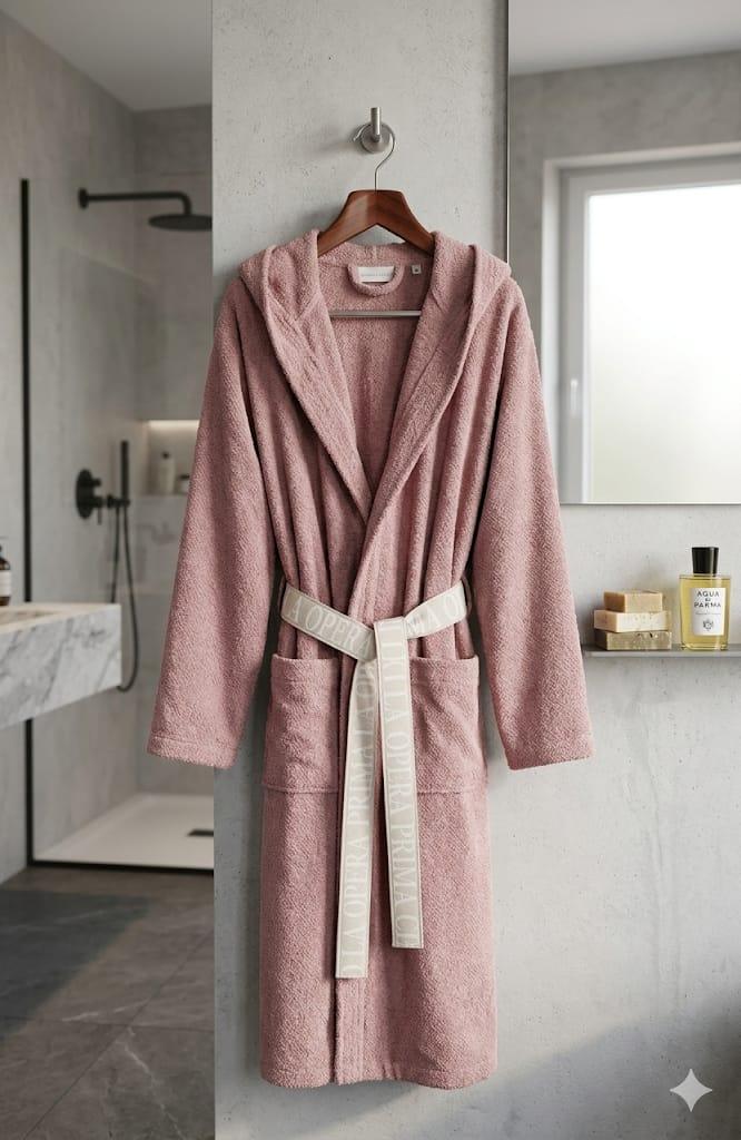 Accappatoio con Cappuccio Polo Logo Opera Prima - The King Luxury