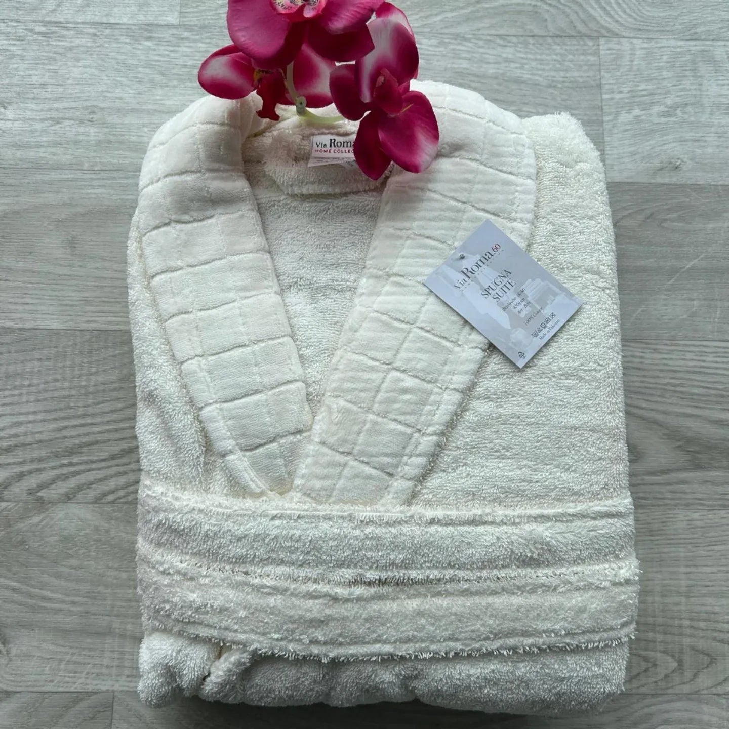 Accappatoio in Spugna Uomo/Donna Via Roma, 60 Linea Box - The King Luxury