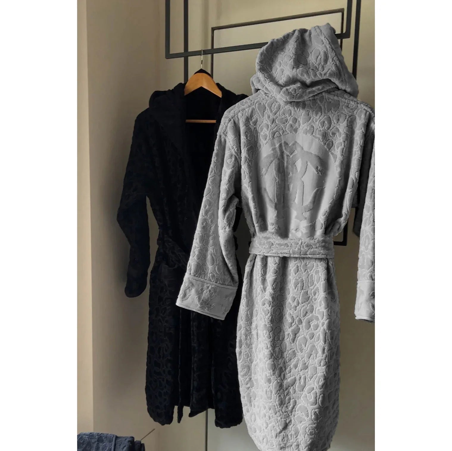 Accappatoio Jaguar Grigio L/XL Roberto Cavalli Cotone - The King Luxury
