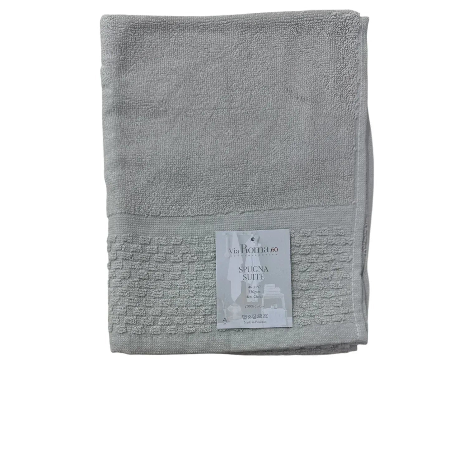 Asciugamano Ospite Via Roma 60 Check in Spugna di Puro Cotone 420 gr/mq – Made in Italy - The King Luxury