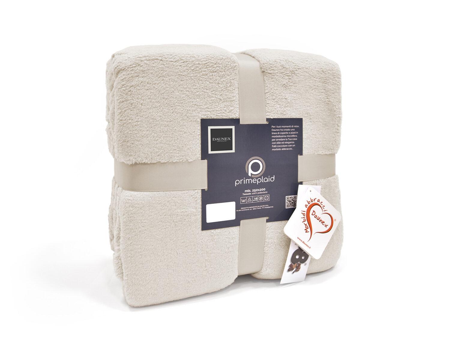 Coperta Daunex Prime 250×200 cm – Microfibra Morbidissima Tinta Unita