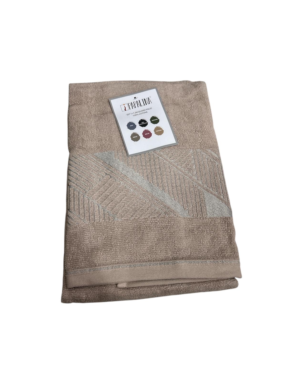 Set Asciugamani 1+1 Papalina Palio  Spugna di Cotone