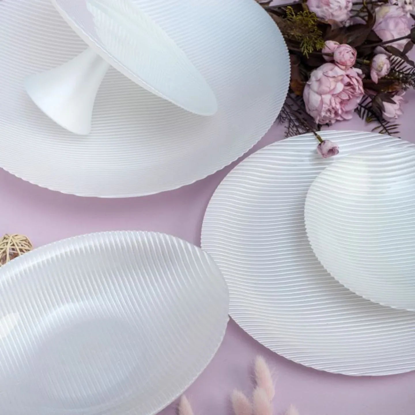 Centrotavola Evviva 5499 – Seventy in Vetro Bianco - The King Luxury