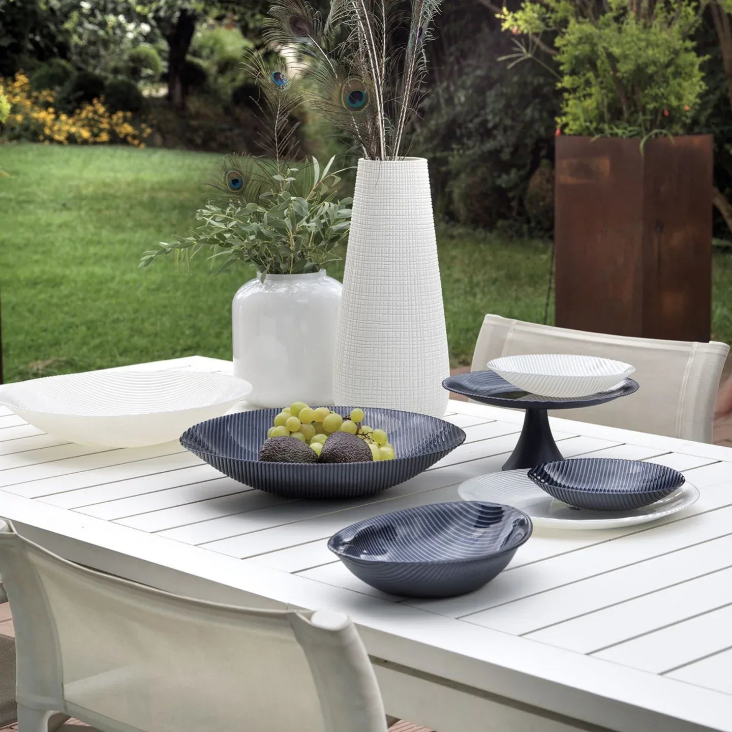 Centrotavola Evviva 5509 – Seventy in Vetro Ottanio Ø 40 cm - The King Luxury