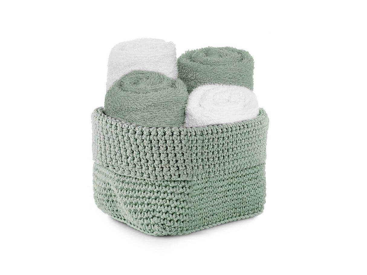 Cestino Lavette Daunex Uncinetto 30x30 con Cestino Elegante - The King Luxury