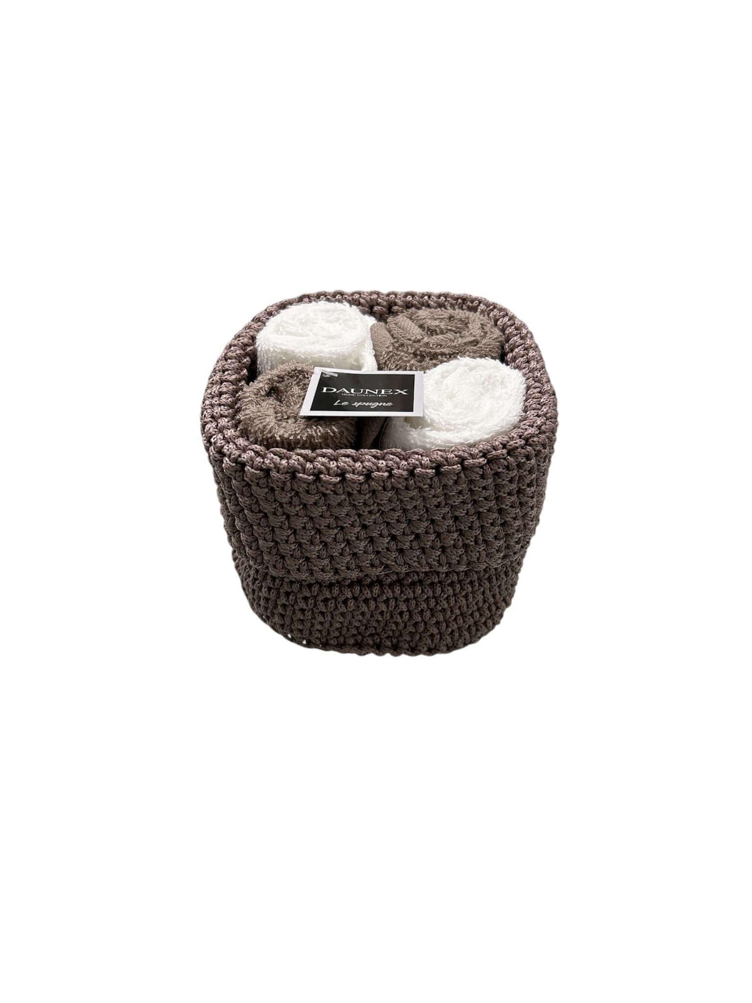 Cestino Lavette Daunex Uncinetto 30x30 con Cestino Elegante - The King Luxury