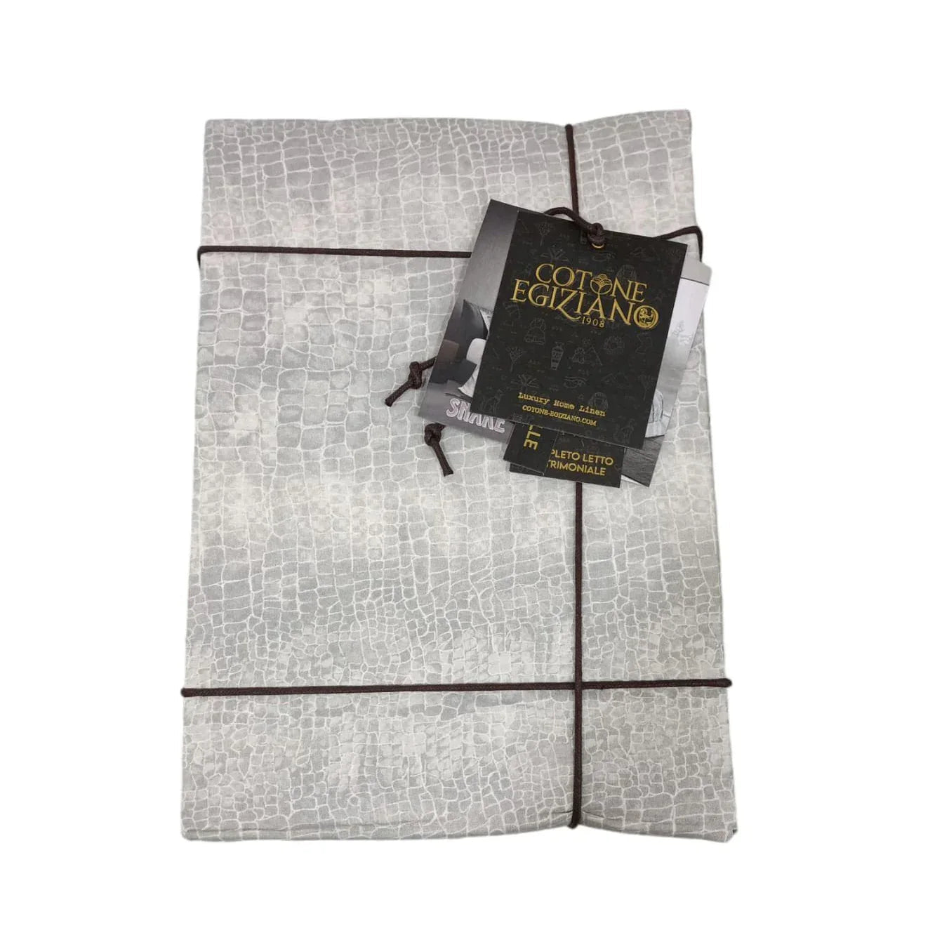 Completo Lenzuola 1 Piazza e 1/2 Snake Percalle Cotone - The King Luxury