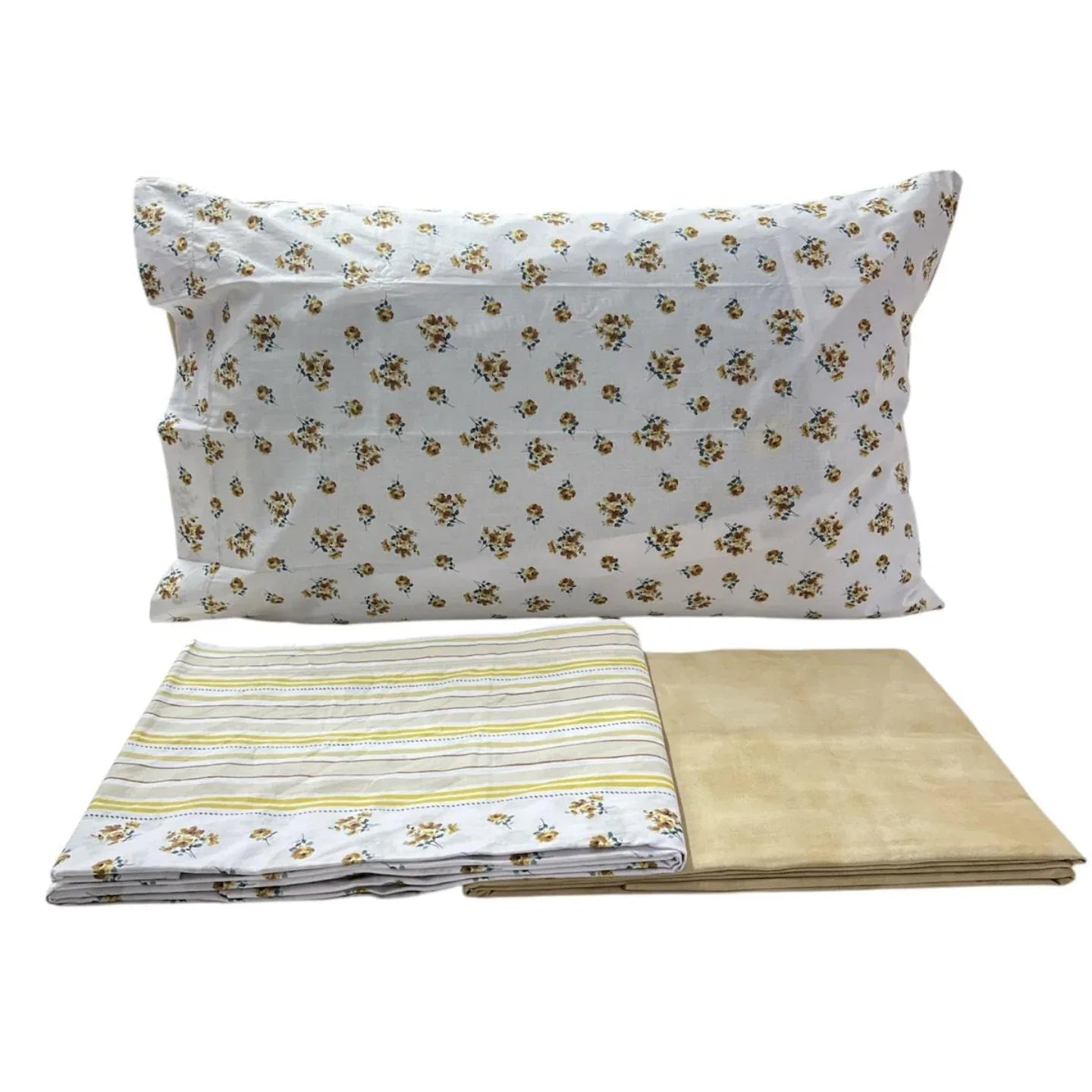 Completo Lenzuola Casa Giulia Flower Matrimoniale Percalle di Cotone - The King Luxury