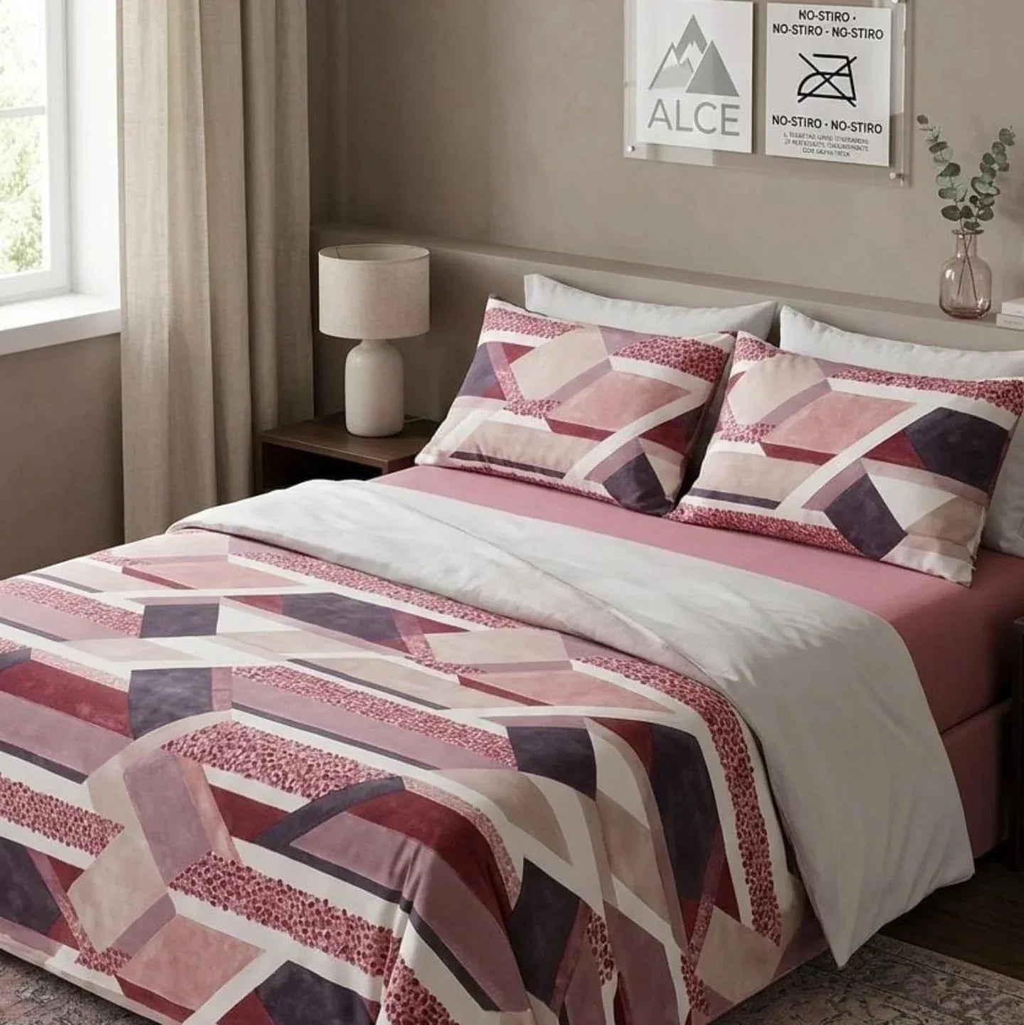 Completo Lenzuola Casa Giulia Majestic Matrimoniale Cotone Teknotime - The King Luxury