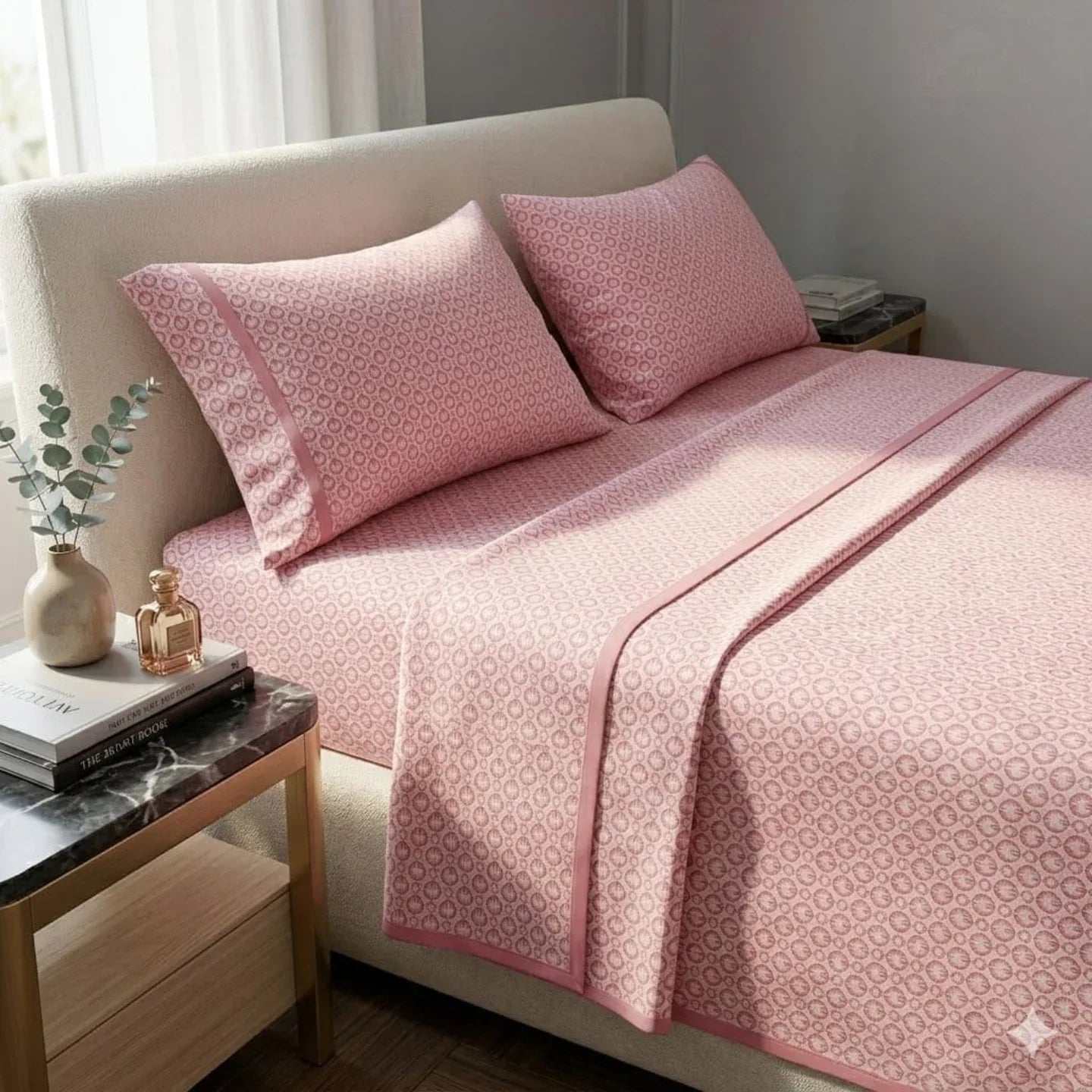 Completo Lenzuola Matrimoniale Antica Tessitura Italiana Pomo in Puro Cotone - The King Luxury