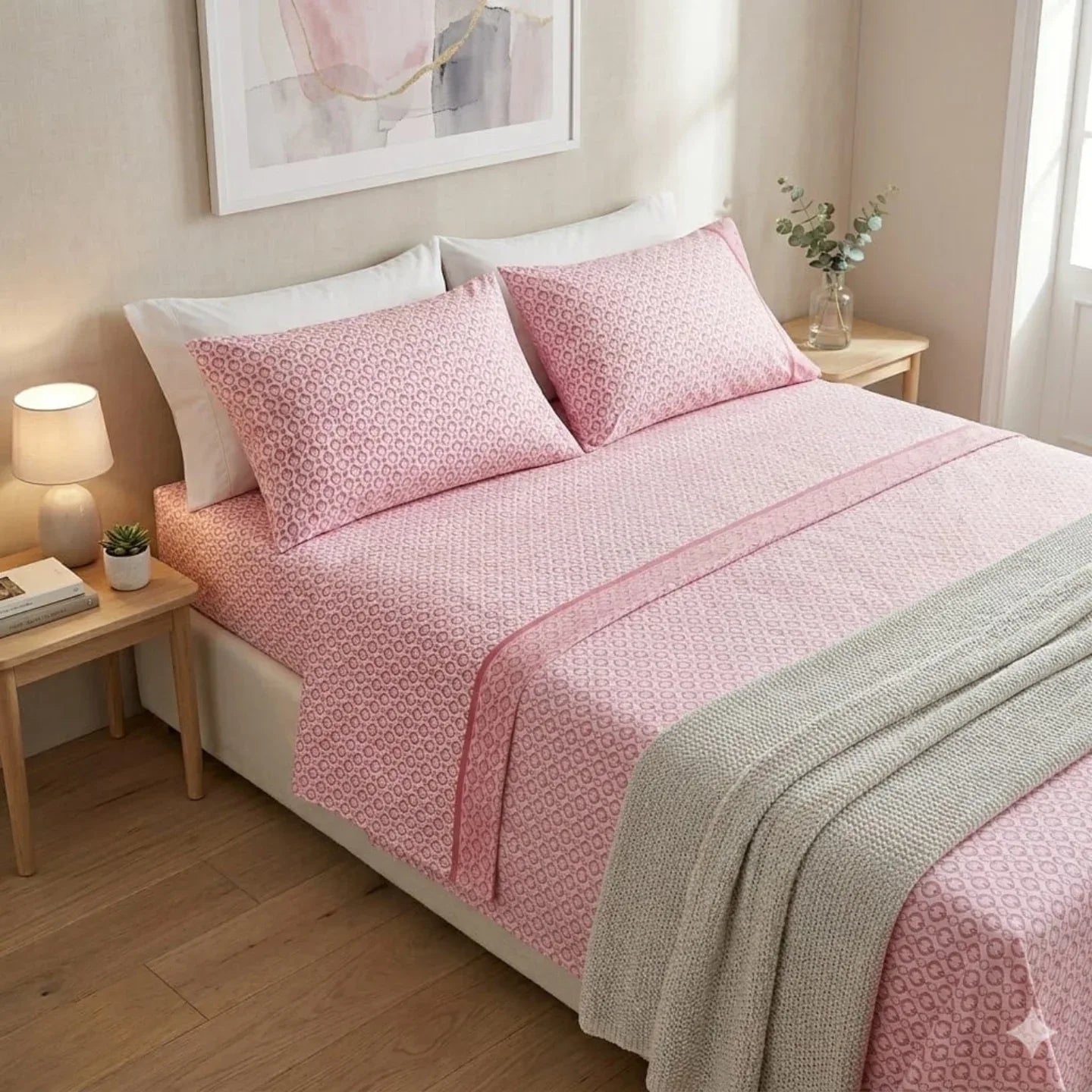 Completo Lenzuola Matrimoniale Antica Tessitura Italiana Pomo in Puro Cotone - The King Luxury