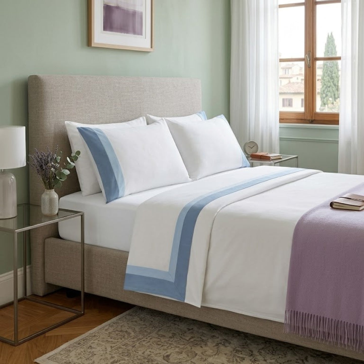 Completo Lenzuola Matrimoniale Vomero in Cotone Maestri Cotonieri - The King Luxury