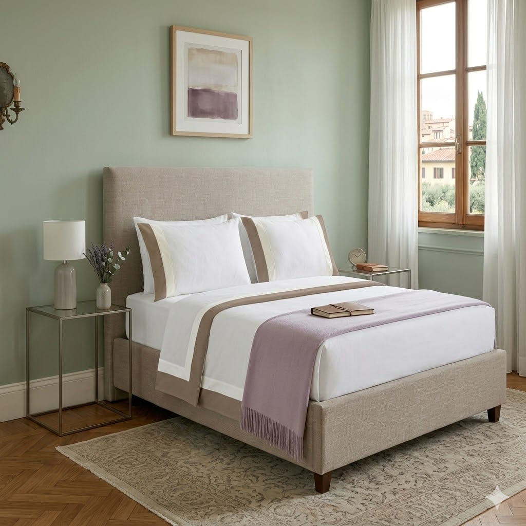 Completo Lenzuola Matrimoniale Vomero in Cotone Maestri Cotonieri - The King Luxury