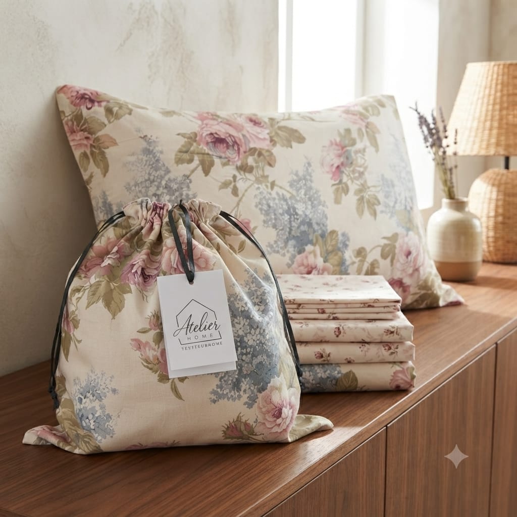 Completo Lenzuola Tessitura Randi Atelier 37 Matrimoniale Percalle di Cotone - The King Luxury