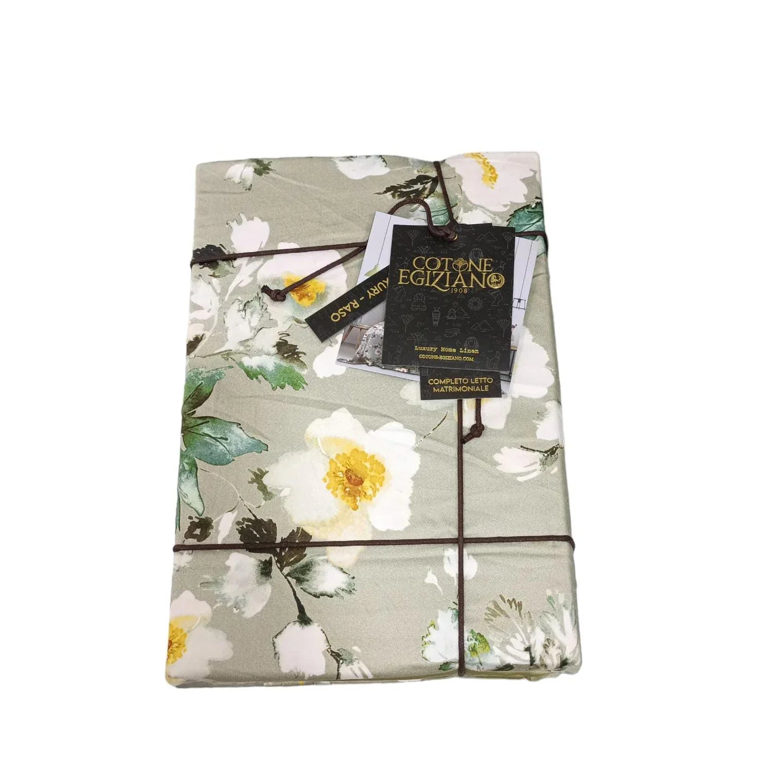 Completo Lenzuola Victorine Matrimoniale Raso di Cotone Eleganti - The King Luxury