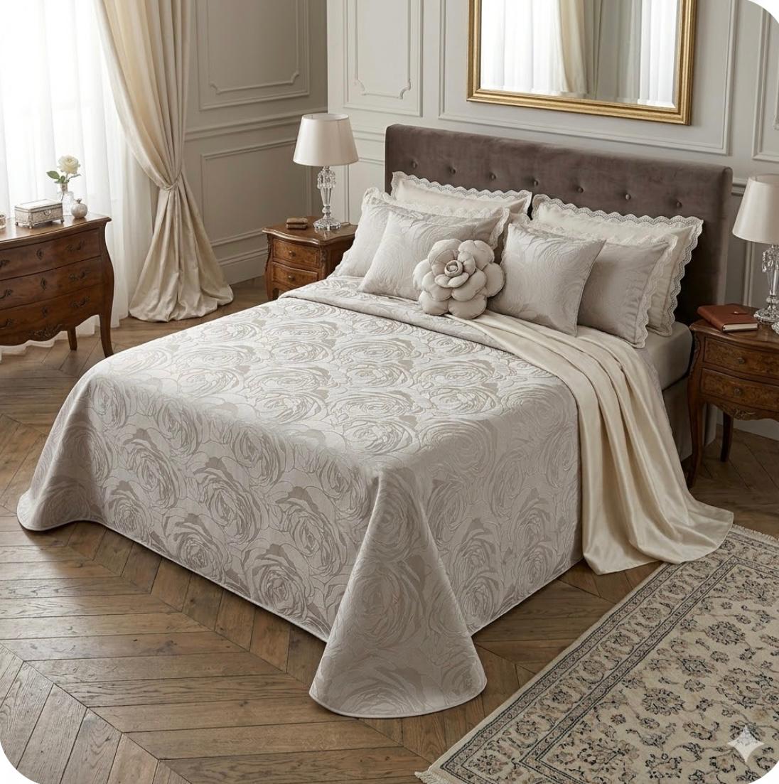Copriletto David Bagliore Matrimoniale Jacquard - The King Luxury