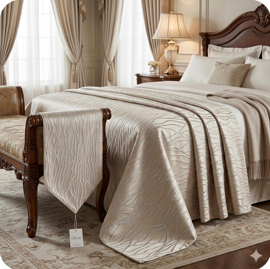Copriletto David Oxford Matrimoniale Jacquard - The King Luxury