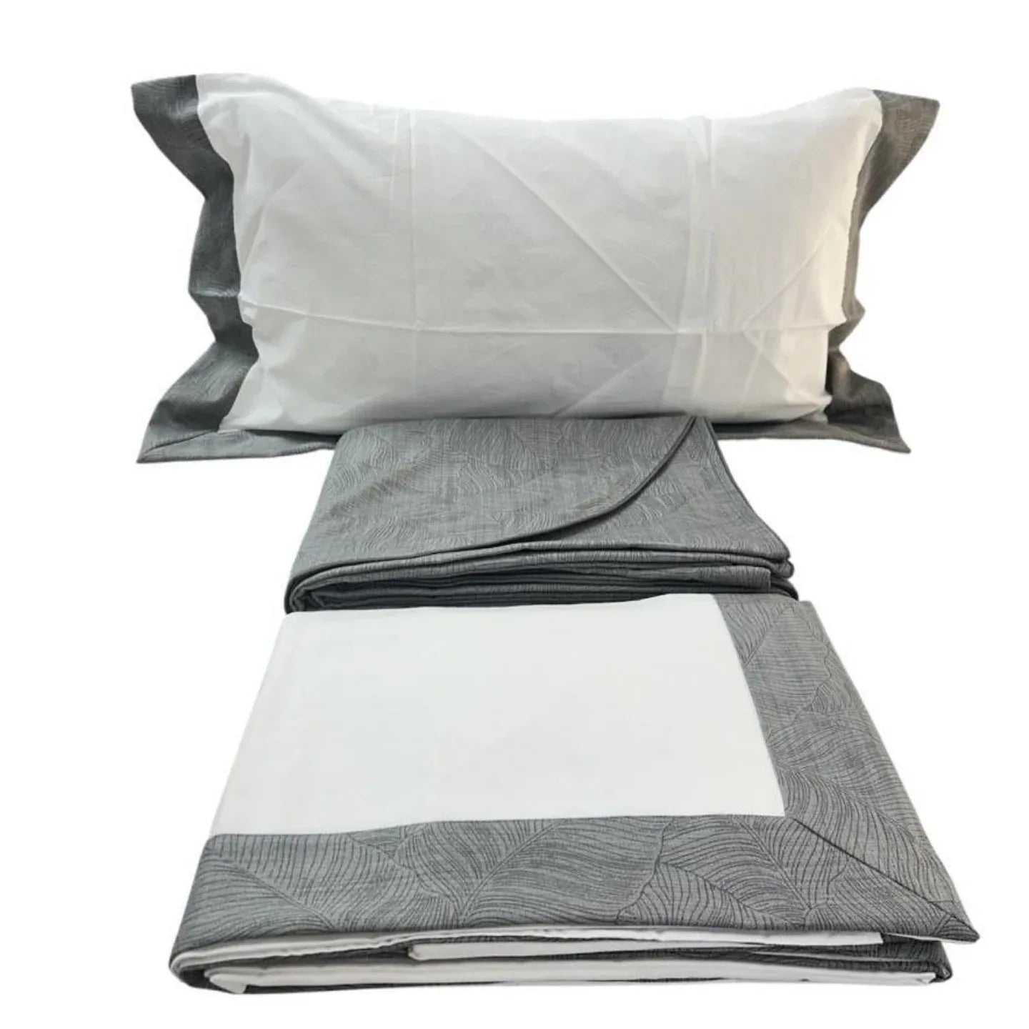 Copriletto + Lenzuolo Matrimoniale Alexander Tuscany Home Foglie – Jacquard 260x260 cm - The King Luxury