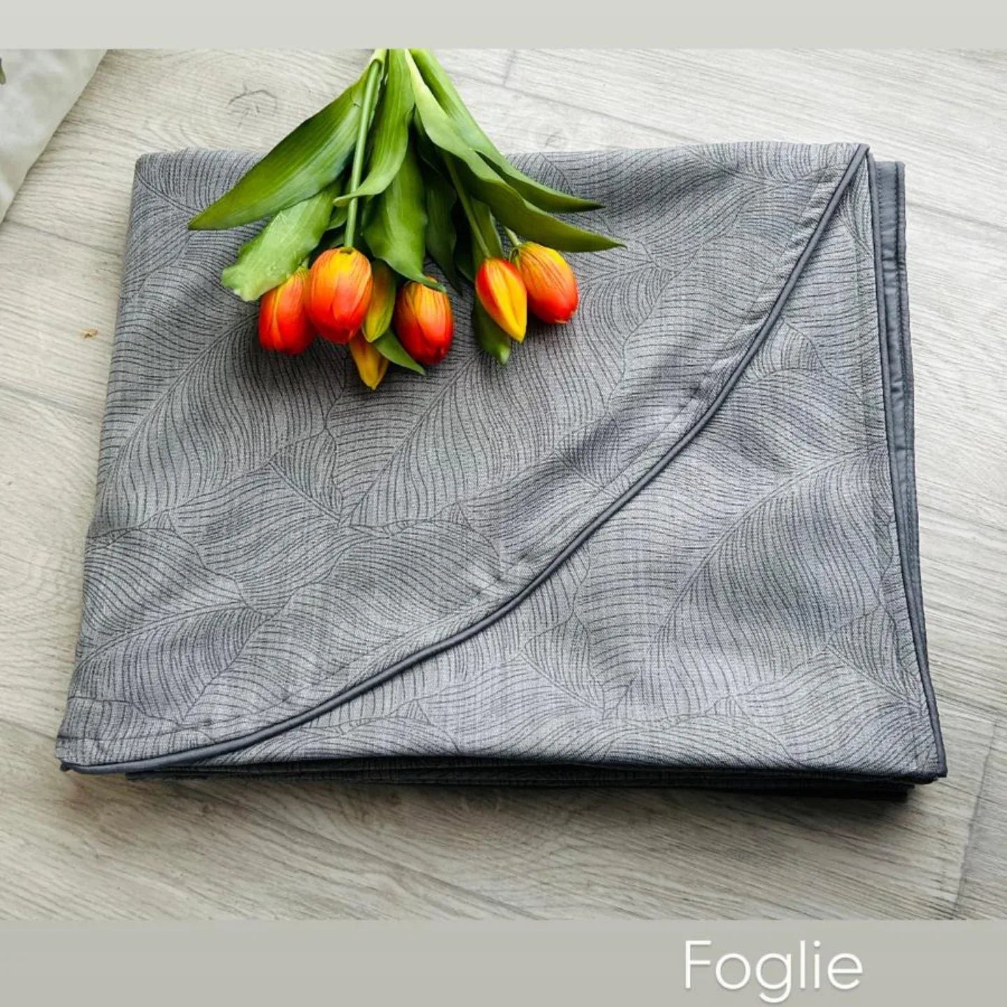 Copriletto Matrimoniale Alexander Tuscany Home Foglie – Jacquard 260x260 cm - The King Luxury