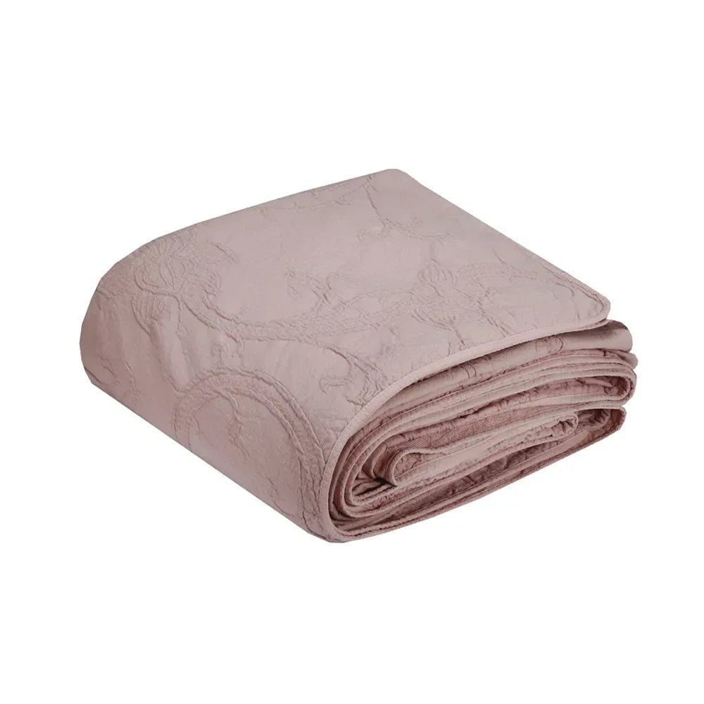 Copriletto Matrimoniale Fiore Tessitura Randi Stone Washed - The King Luxury