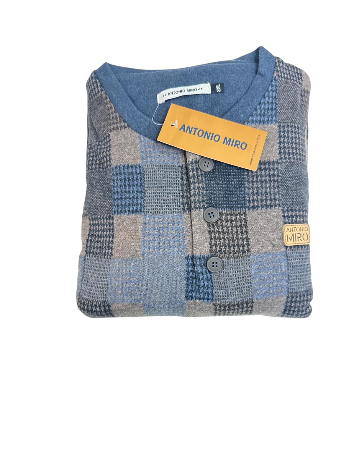 Pigiama Uomo Antonio Miró 63185 – Autunno/Inverno – Modello Serafino in Punto Milano