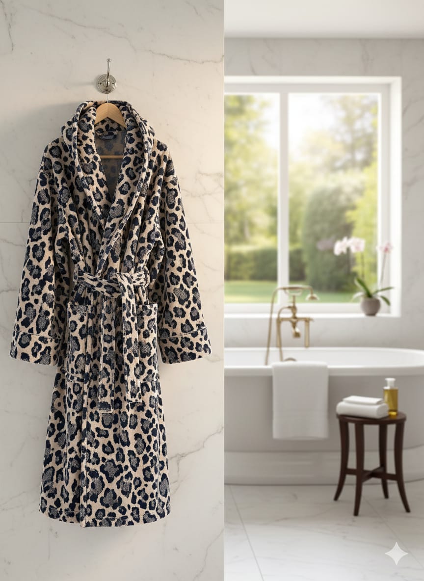 Accappatoio Linx XXL Roberto Cavalli Blu Cotone