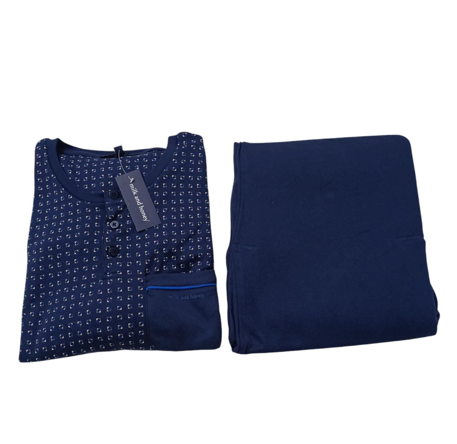 Pigiama Uomo Milk And Honey Square S Cotone interlock