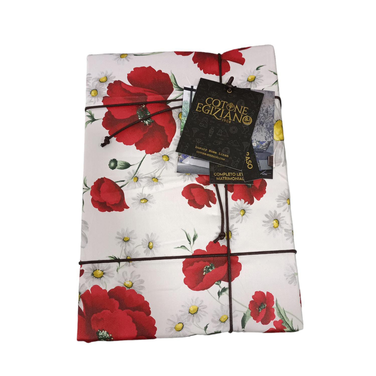 Completo Lenzuola Dolcevita Matrimoniale Raso di Cotone