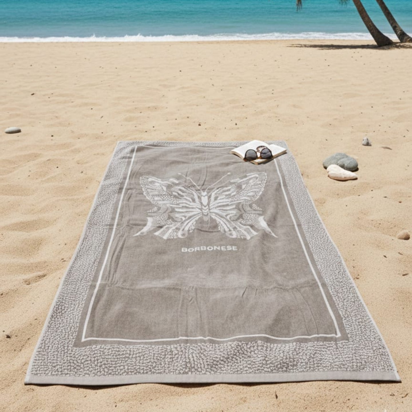 Telo mare Borbonese Butterfly  Spugna di Cotone