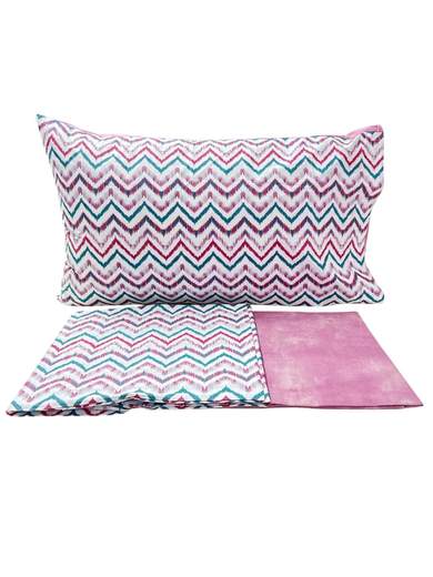 Completo Lenzuola Casa Giulia Chevron Matrimoniale Percalle di Cotone