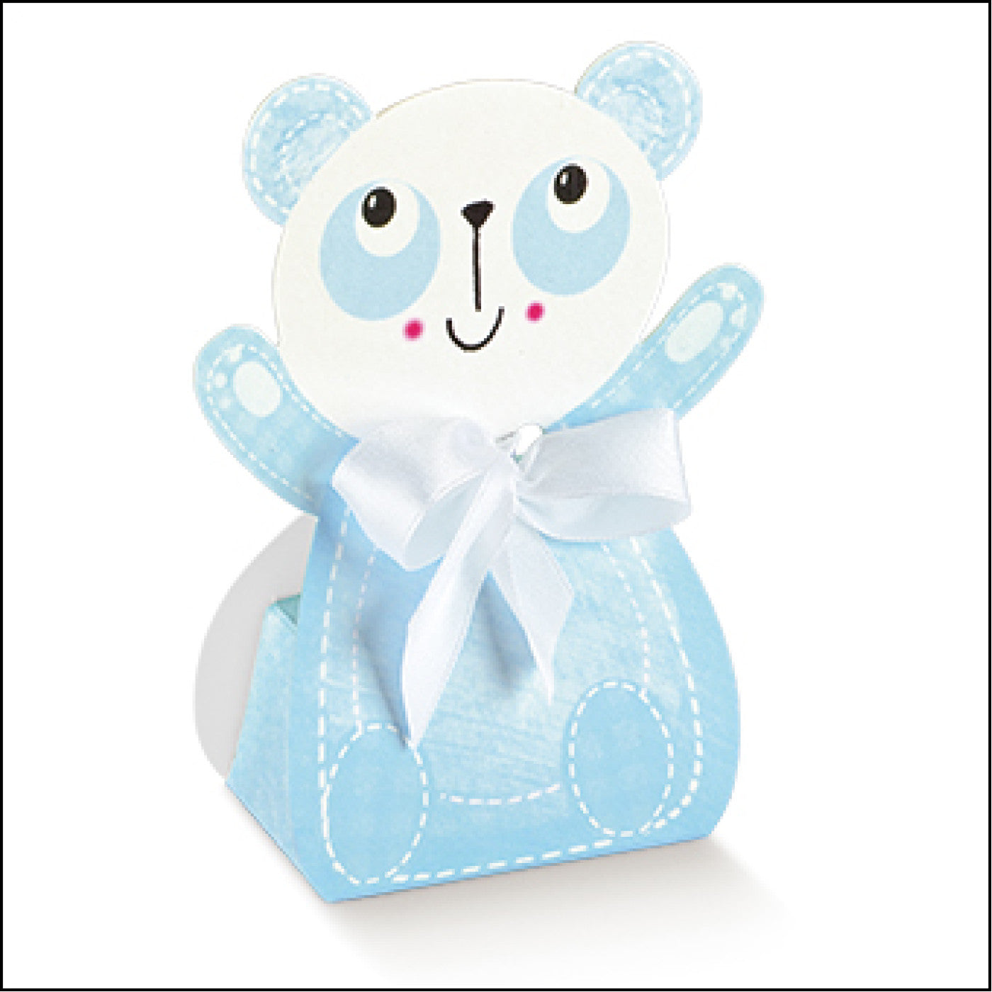 Scatolina Nascita Bimbo Panda Florentina Celeste