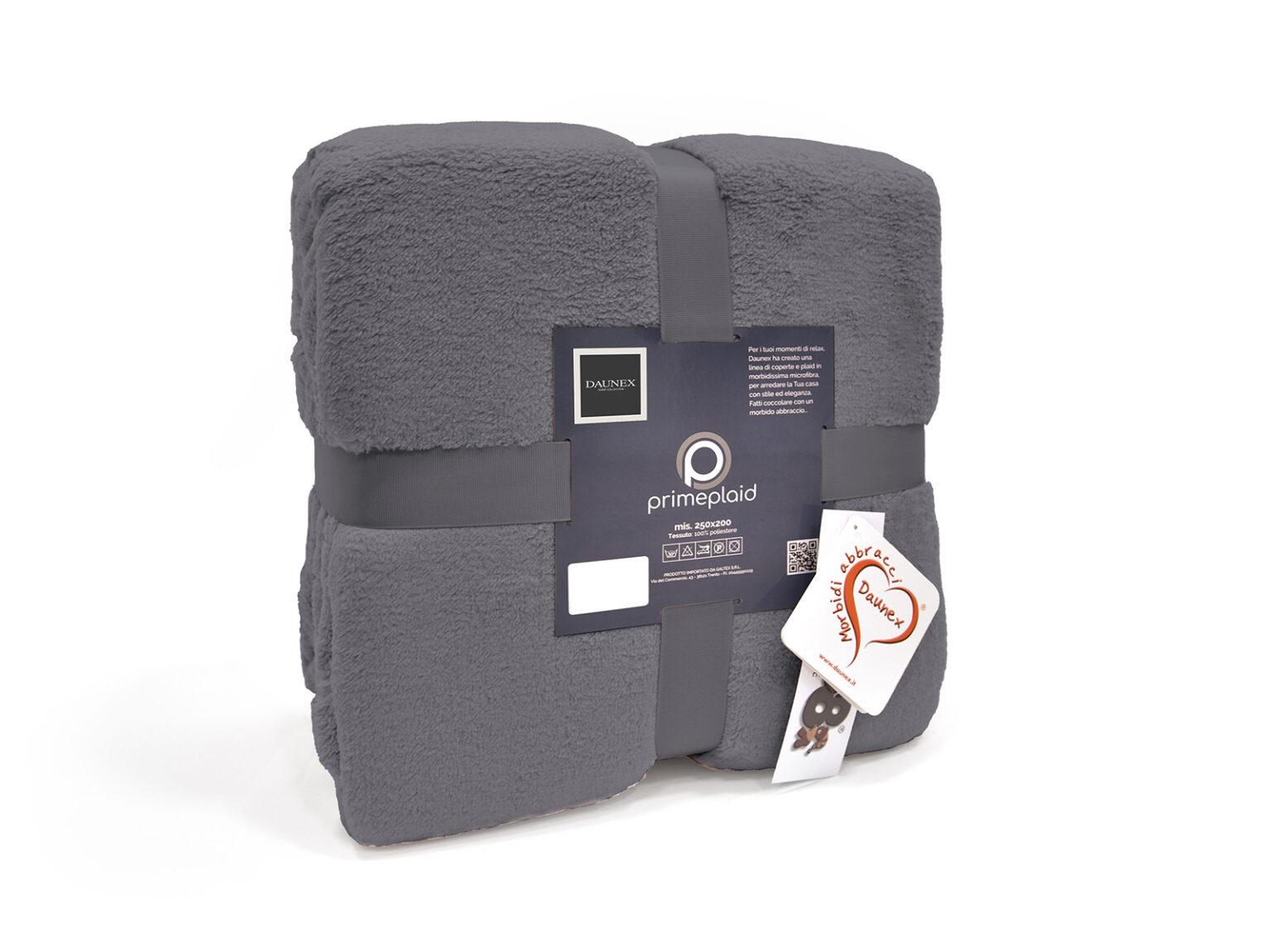 Coperta Daunex Prime 250×200 cm – Microfibra Morbidissima Tinta Unita