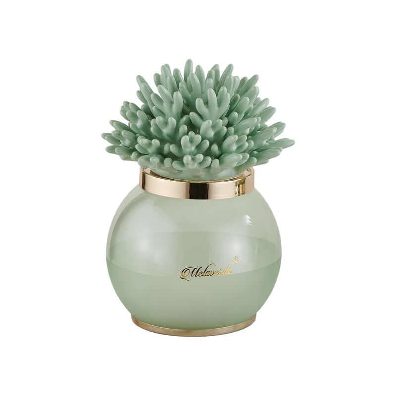 Lampada Corallo Verde Salvia Melaverde – Bomboniera in Porcellana - The King Luxury