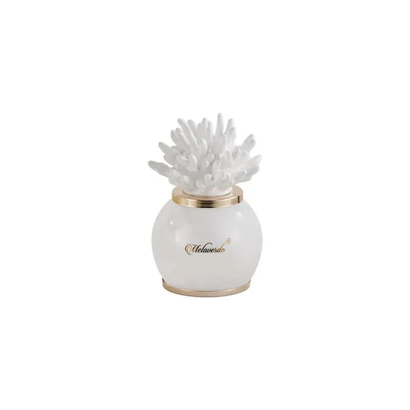 Lampada Melaverde Corallo PorcellanaLampada Bomboniera Corallo Bianco Melaverde – Porcellana 12x19 cm Made in Italy - The King Luxury