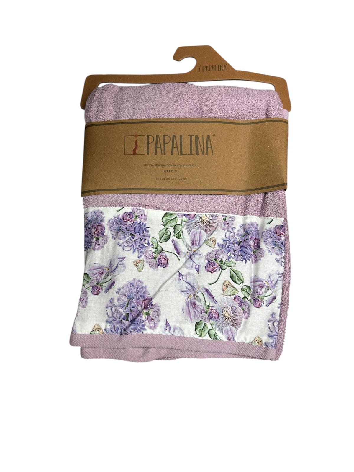 Set Asciugamani 1+1 Papalina Belfort  Spugna di Cotone