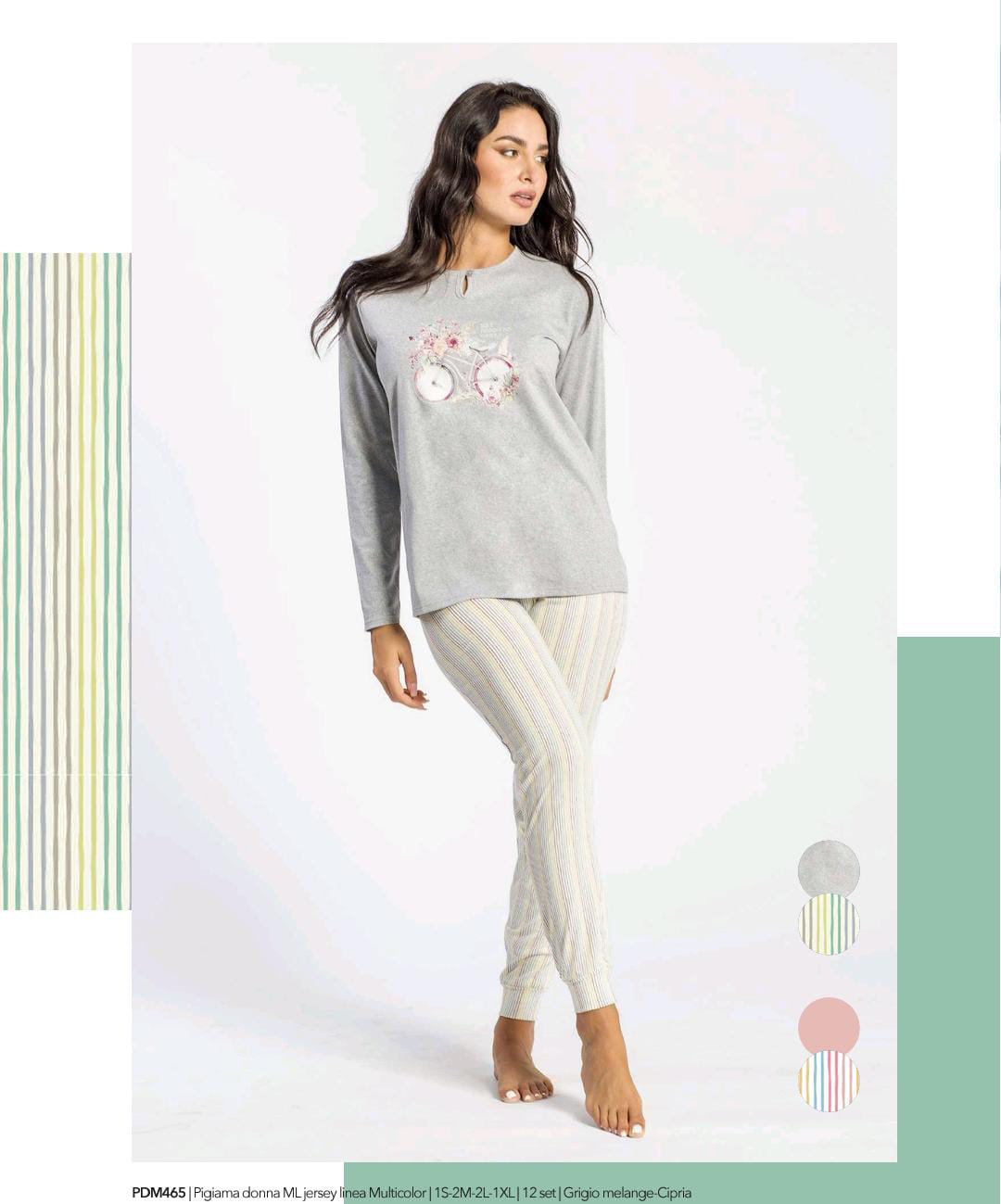Pigiama Donna Primavera/Estate Milk And Honey Linea multicolor 54 Jersey