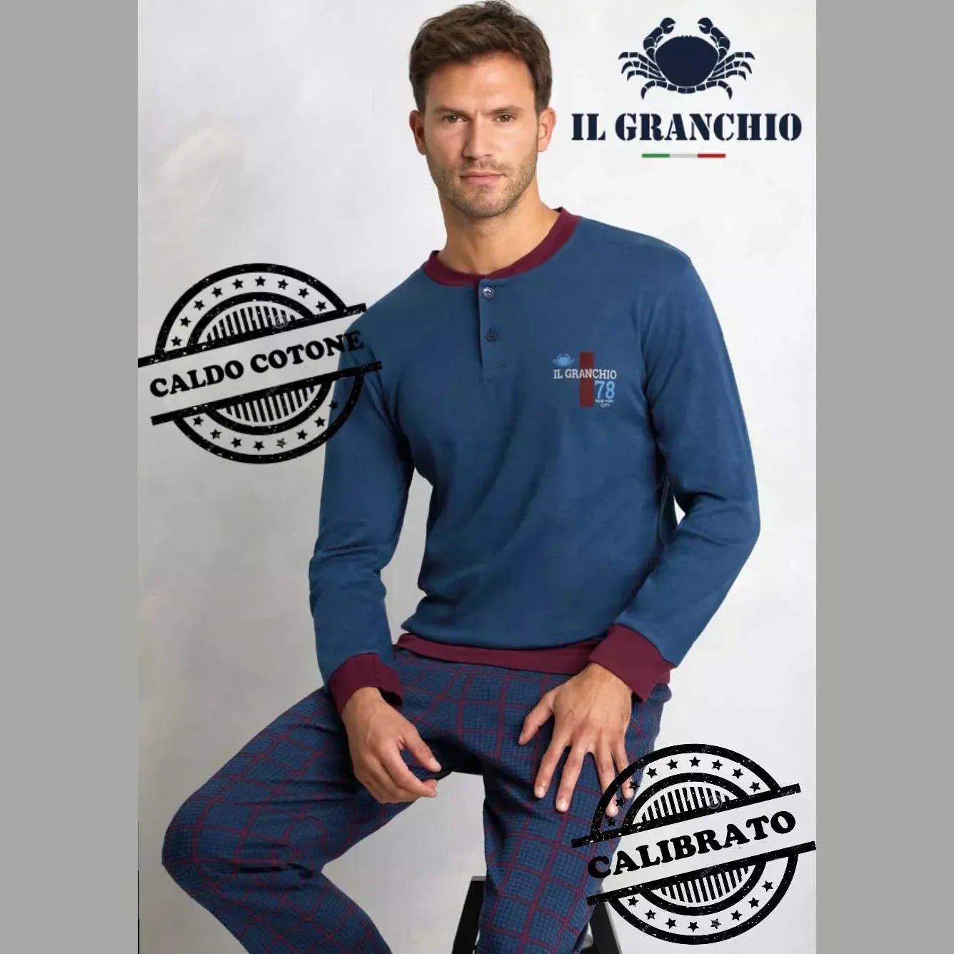 Pigiama Autunno/Inverno Uomo Il Granchio GP2070 Cotone interlock - The King Luxury