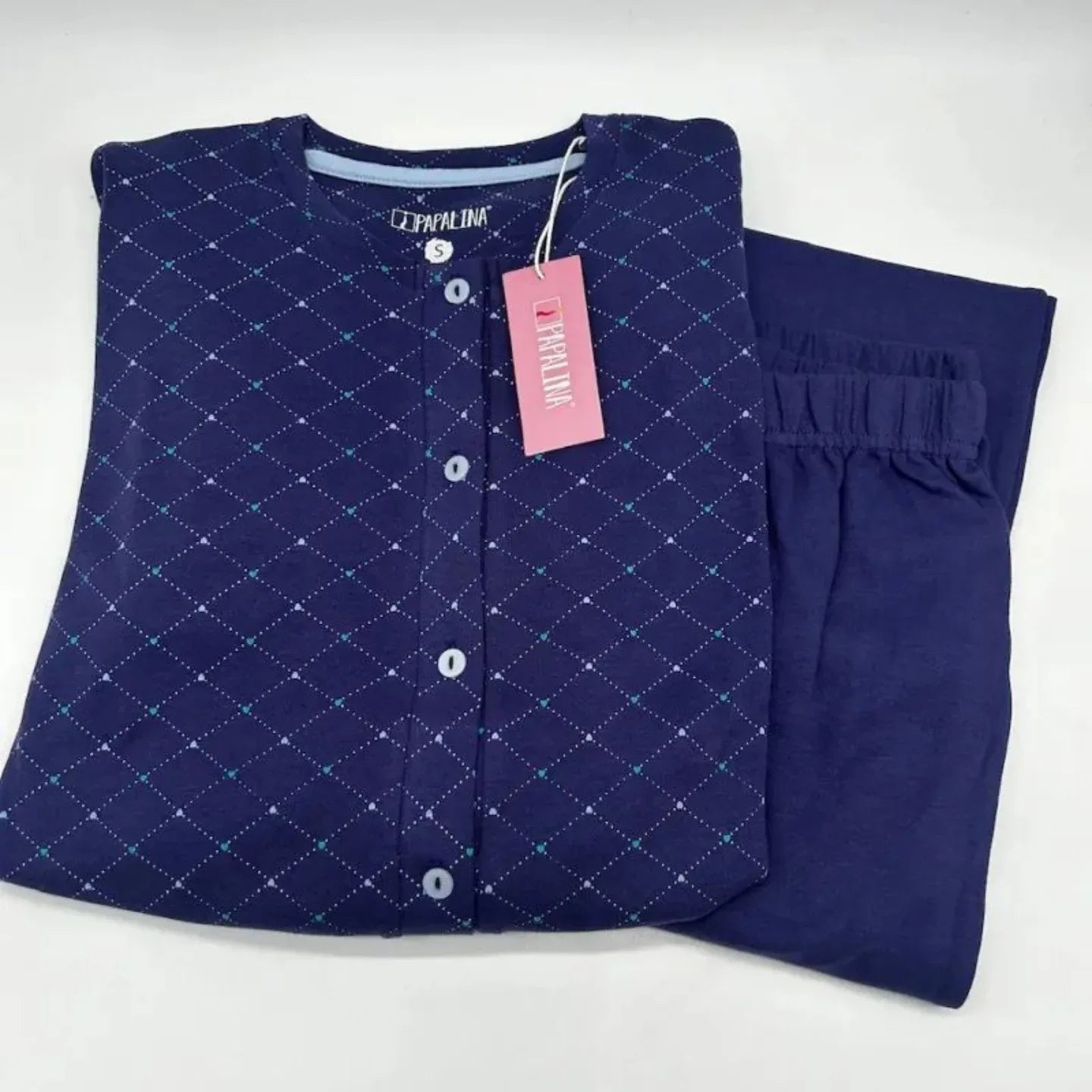 Pigiama Donna Autunno/Inverno Papalina PD1352 in Cotone Interlock – Made in Italy - The King Luxury