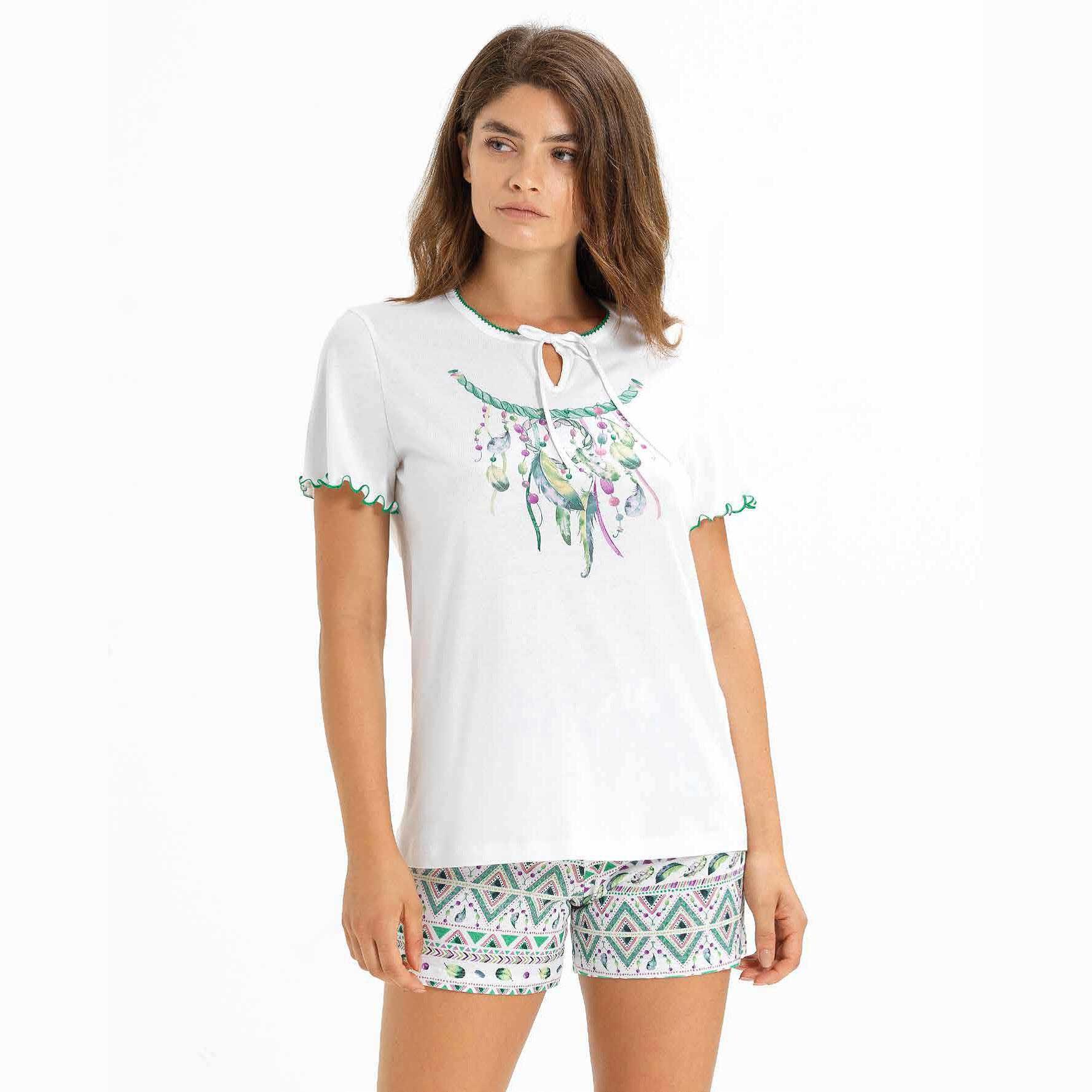 Pigiama Primavera/Estate Donna Bee Cool Dreamer Serie 8 46 100% Cotone - The King Luxury