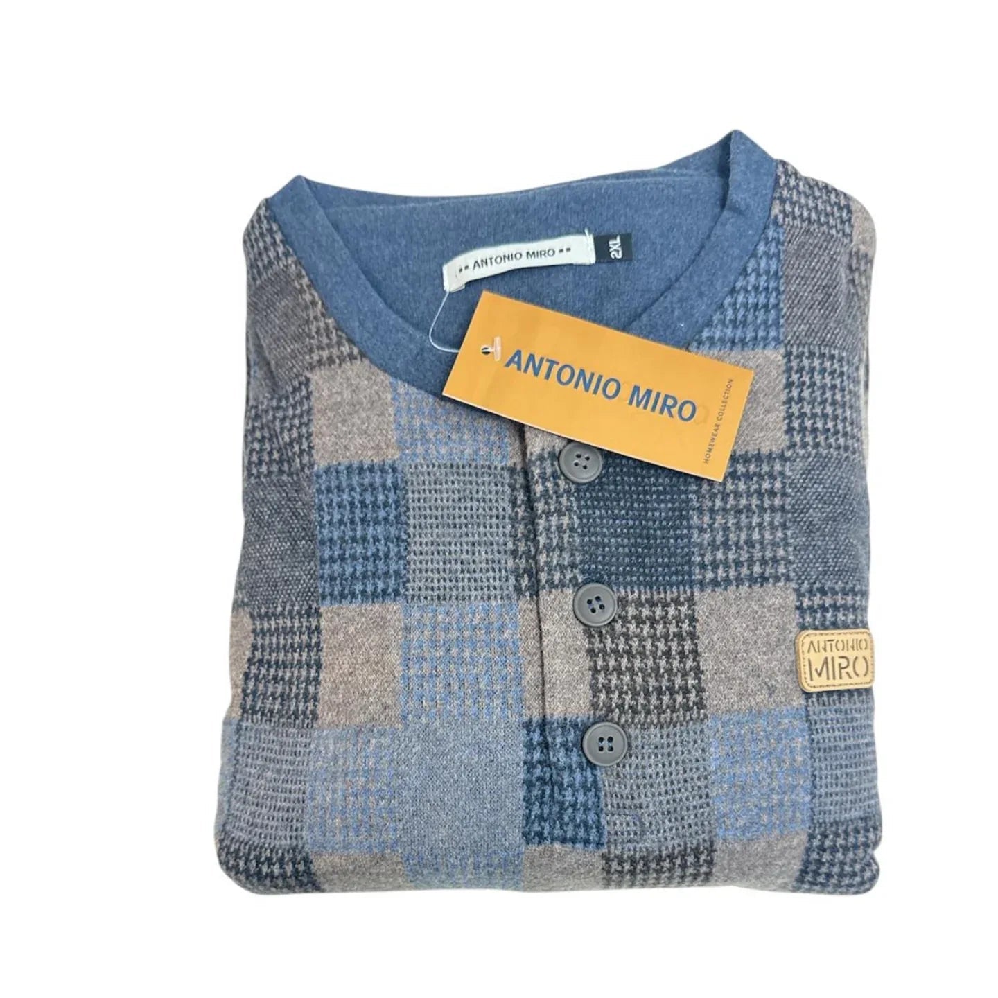 Pigiama Uomo Antonio Miró 63185 – Autunno/Inverno – Modello Serafino in Punto Milano - The King Luxury